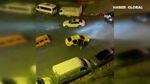 İstanbul’da bir taksici elinde bıçakla bir çifti kovaladı