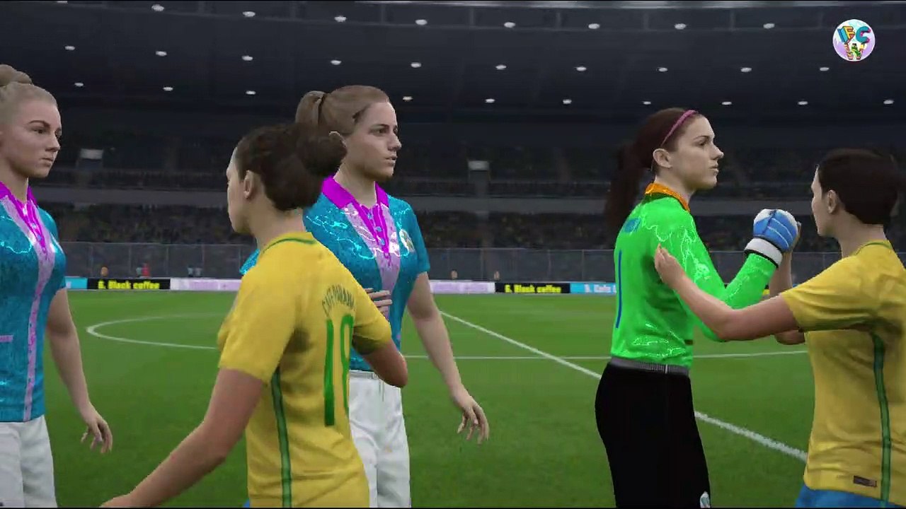 First half - Brazil 1-0 FCW - Good match every second - Women's Football Game