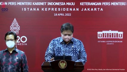 Menko Perekonomian Laporkan Turunnya Kasus Covid-19 di Indonesia