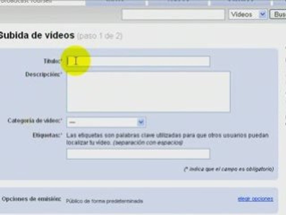 Youtube - Como Subir videos a YouTube
