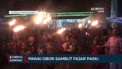 Jemaat Oikumene Bahtera Injil Aspol Sorong Gelar Pawai Obor Sambut Fajar Paskah