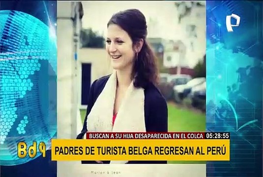 Padres de turista belga desaparecida en Arequipa ofrecen recompensa por información sobre su paradero