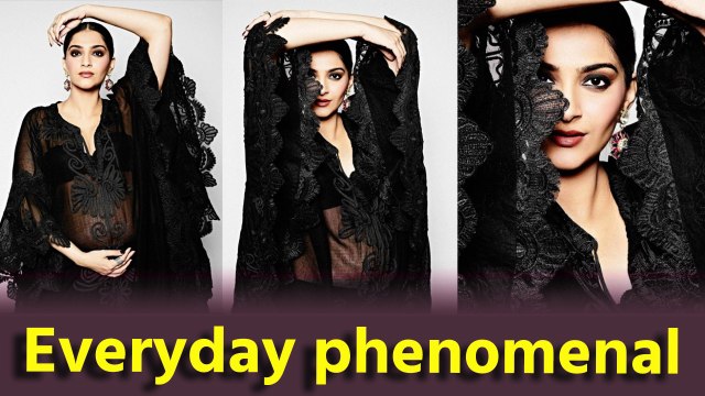 Mom to be Sonam Kapoor flaunts baby bump in new photoshoot