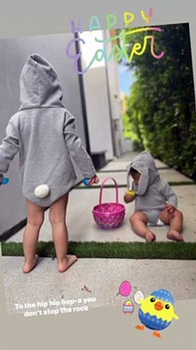 Christina Milian a filmé ses fils Kenna et Isaiah déguisés en lapins pour Pâques. Le 17 avril 2022.