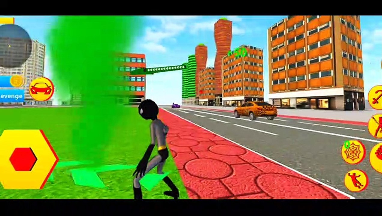 Amazing Spider Stickman Rope Hero Miami City Gangster Fighting Battle Android Gameplay
