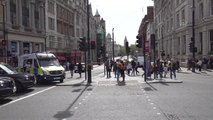 Londra'da başbakanlık ofisinin de bulunduğu Whitehall Caddesi güvenlik gerekçesiyle kapatıldı
