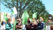 CSIF y JUPOL protestan frente a MUFACE para protestar por los recortes sanitarios