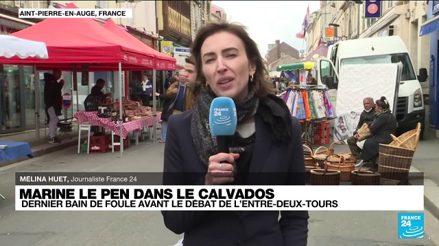 Dernier bain de foule pour Marine Le Pen avant le débat de l'entre-deux-tours