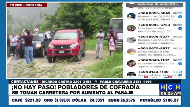 ¡No hay paso! Pobladores de Cofradía se toman carretera por aumento al pasaje