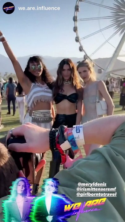 Iris Mittenaere lors du dernier jour du premier week-end de Coachella. Le 17 avril 2022.