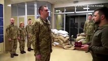 Zelenskiy presents medals to Ukrainian soldiers