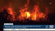 Brush fire burning near Old US Highway 80