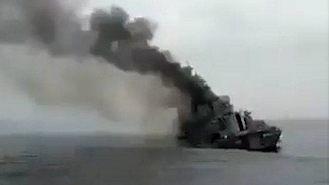 Les images du naufrage du «Moskva», le croiseur russe coulé par l'armée ukrainienne