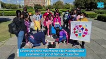Casitas del Niño marcharon a la Municipalidad y reclamaron por el transporte escolar