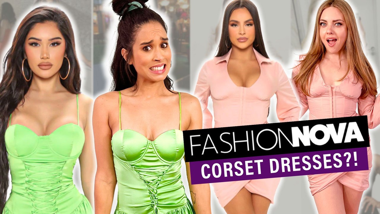 Trying CRAZY Fashion Nova Corset Dresses?!