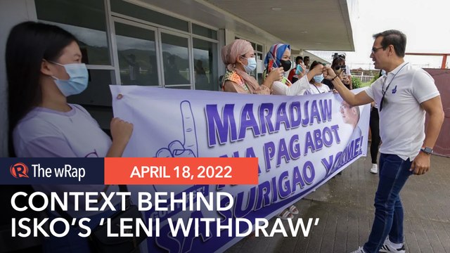 The lead-up to, and aftermath of, Isko Moreno’s ‘Leni withdraw’ call