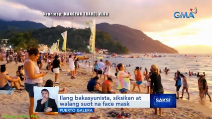 Ilang bakasyunista, siksikan at walang suot na face mask | Saksi