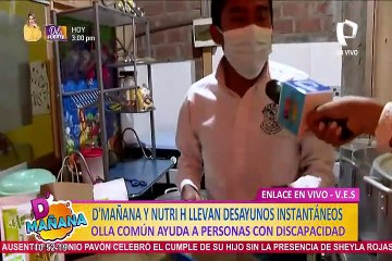 D Mañana y Julio Garay, creador de galletas antianémicas, llevan desayunos instantáneos a olla común