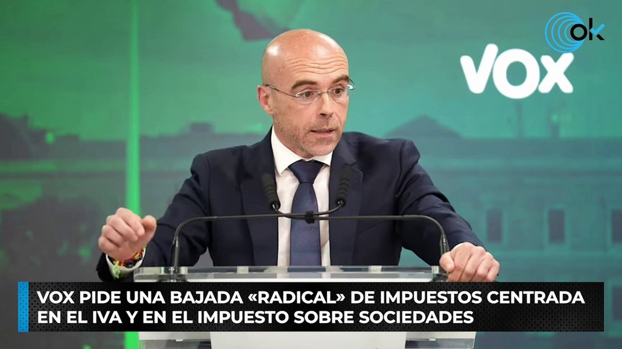 Vox pide una bajada «radical» de impuestos centrada en el IVA y en el Impuesto sobre Sociedades