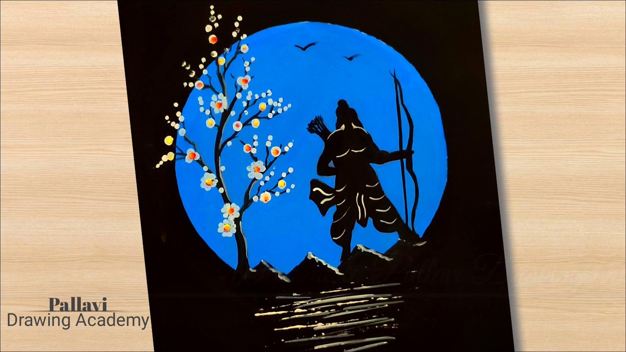 Easy Ramnavami special painting for beginners with poster color__ Pallavi Drawing Academy