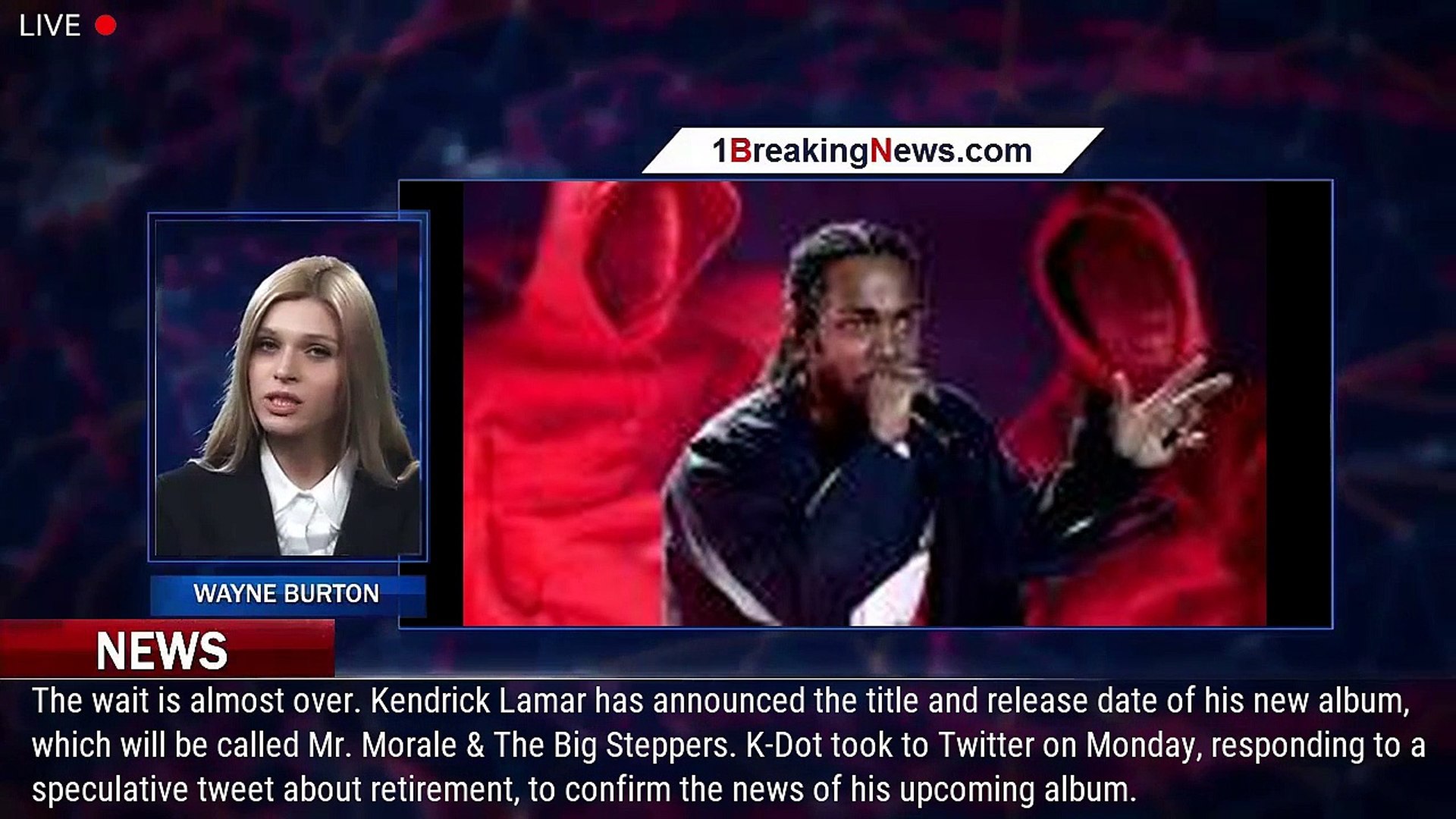 Kendrick Lamar announces his new album, Mr. Morale & the Big Steppers