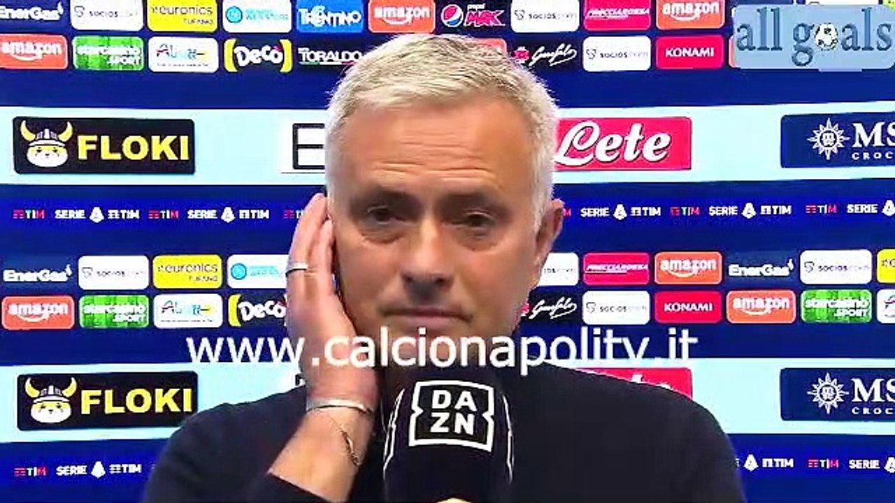 Napoli-Roma 1-1 18/4/22 intervista post-partita José Mourinho