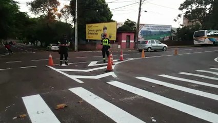 Transitar realiza orientação na Rua São Paulo com Eduardo Tadeu Milani após mudança implantada