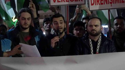 Rize'de Filistin'e destek gösterisi