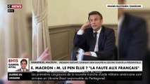 Emmanuel Macron estime qu'en cas d'élection de Marine Le Pen, il ne sera pas responsable : 