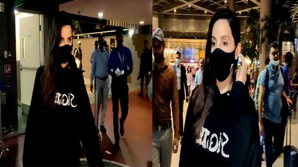 Nora Fatehi मुम्बई एयरपोर्ट पर हुईं स्पॉट, मीडिया को देख दिए अजीब से Expressions, Video viral