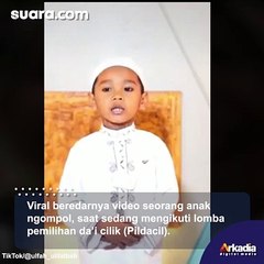 Viral Seorang Anak Kecil Ngompol Saat Lomba Pidato