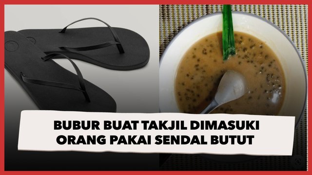 Teganya! Orang Ini Jauh-jauh Bawa Bubur untuk Takjil Gratis, Ada yang Masukkan Sandal Butut