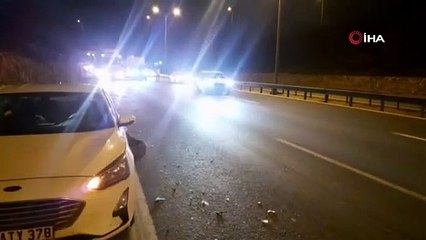 TEM'de 4 aracın karıştığı zincirleme kazada tır sürücüsü olay yerinden kaçtı