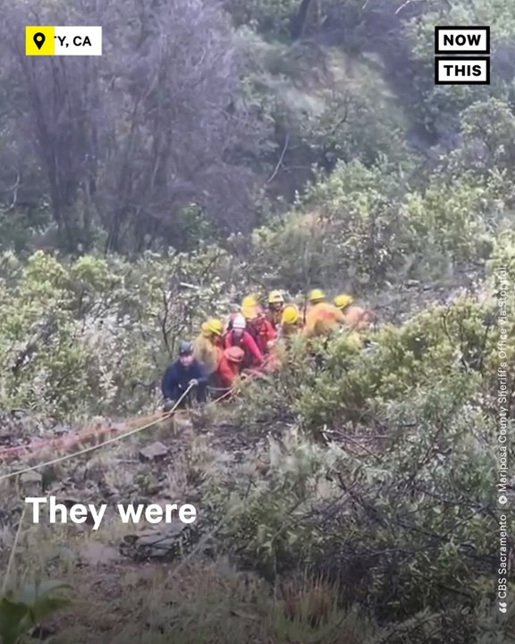 Car Plunges Down 500-Ft Cliff