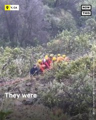 Car Plunges Down 500-Ft Cliff