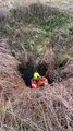 Dog is rescued after four days stuck down a mine shaft