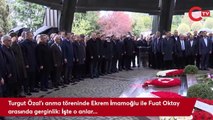 Turgut Özal'ı anma töreninde Ekrem İmamoğlu ile Fuat Oktay arasında gerginlik: İşte o anlar...
