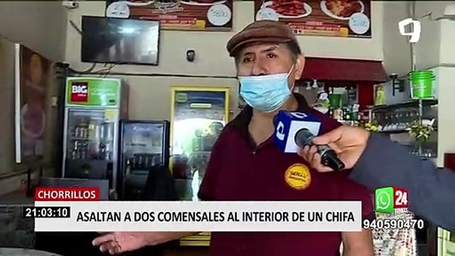 Chorrillos: dueño de chifa asaltado teme por su seguridad y pide apoyo policial
