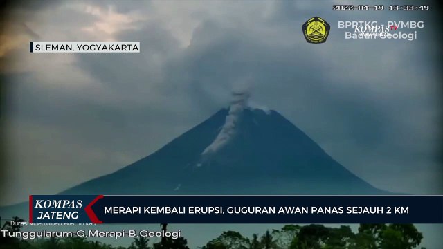 Merapi Kembali Erupsi, Guguran Awan Panas Sejauh 2 KM