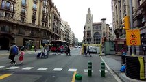 Tráfico este martes en la vía Laietana de Barcelona