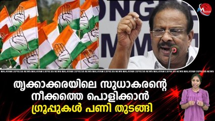 തൃക്കാക്കരയിലെ സുധാകരന്റെ നീക്കത്തെ പൊളിക്കാൻ ഗ്രൂപ്പുകൾ പണി തുടങ്ങി