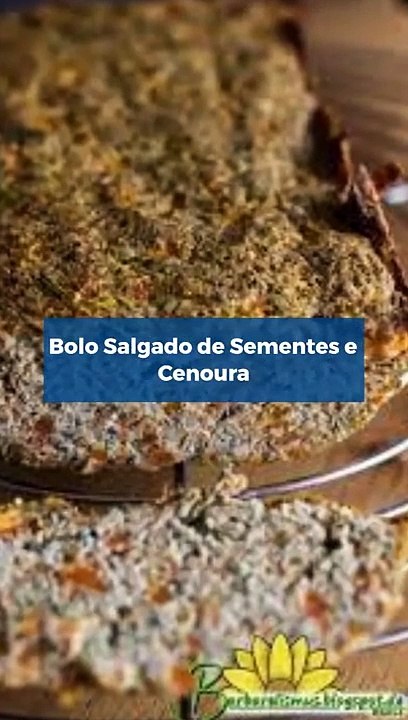 Bolo Salgado de Sementes e Cenoura #Shorts