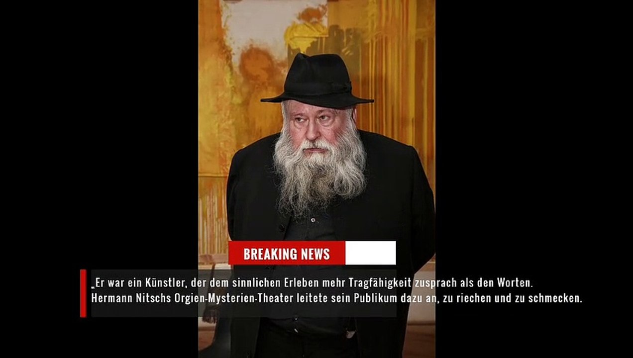 Kaup-Hasler zum Tod von Hermann Nitsch: „Seine Kunst war voll sinnlicher Intensität, die er zelebrierte wie einen Gottesdienst.“