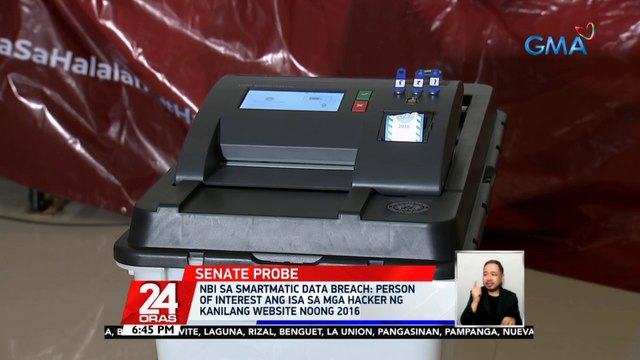 NBI sa Smartmatic data breach: person of interest ang isa sa mga hacker ng kanilang website noong 2016 | 24 Oras