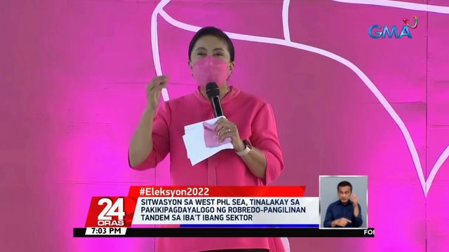 Sitwasyon sa West Phl Sea, tinalakay sa pakikipagdayalogo ng Robredo-Pangilinan tandem sa iba't ibang sektor | 24 Oras