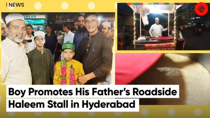 Boy Promotes His Father’s Roadside Haleem Stall in Hyderabad, netizens turn up in big number