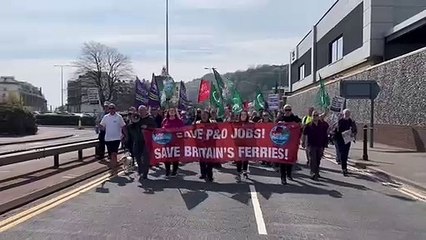 P&O workers protest in Dover