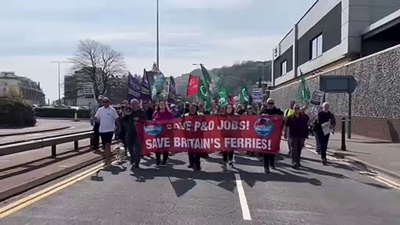 P&O workers protest in Dover