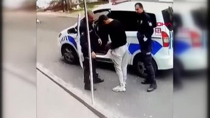 SULTANBEYLİ'DE EKİP OTOSUNA BİNDİRİLEN KİŞİNİN KAÇIŞ ANI