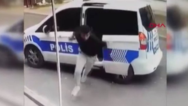 Sultanbeyli'de ekip otosuna bindirilen kişi böyle kaçtı!